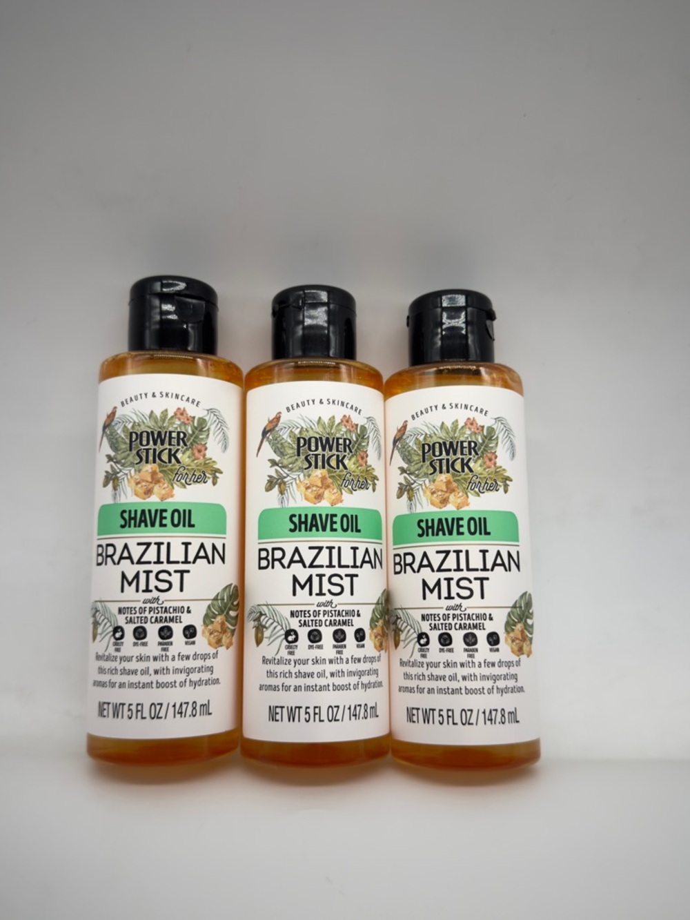 Shave Oil Brazilian Mist - 5 fl oz (Green) Lof of 3